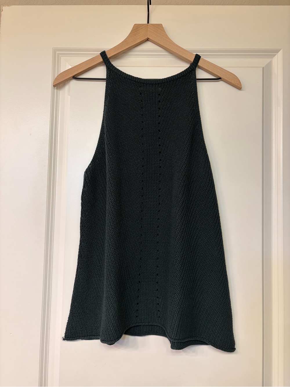 Zara Dark Green Knit Halter Tank Top